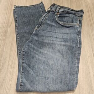 Lucky Brand 221 Straight Jeans Mens 36x30 Blue Medium Wash Denim Stretch Casual